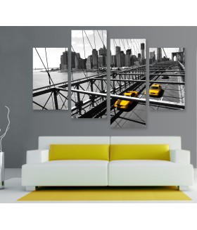 Multi-canvas 4x New York taxi bridge